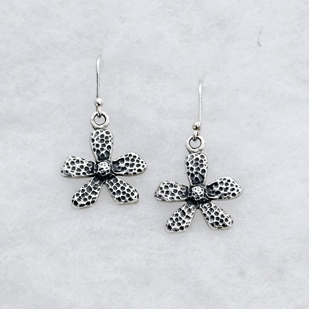 Vintage Silpada Sterling Silver Flower Earrings W1155